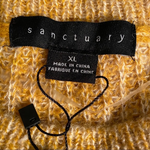 NEW Sanctuary Stripe Crewneck Wool and Mohair Blend Relaxed Fit Sweater NWT - Picture 9 of 9